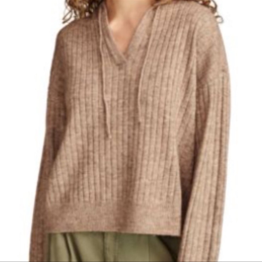 Lucky Brand Taupe V-Neck Sweater